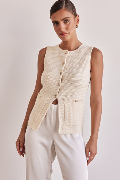 Embry Knit Vest (Cream)