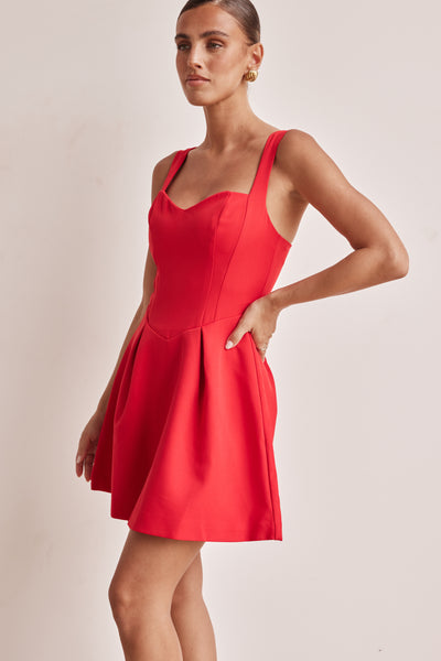 Brodie Mini Dress (Red)