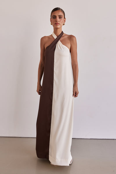 Amber Maxi Dress (Chocolate)