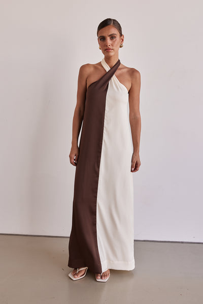 Amber Maxi Dress (Chocolate)