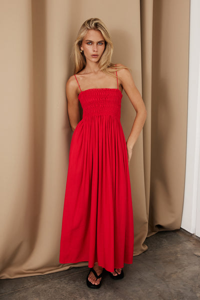 Estelle Maxi Dress (Red)