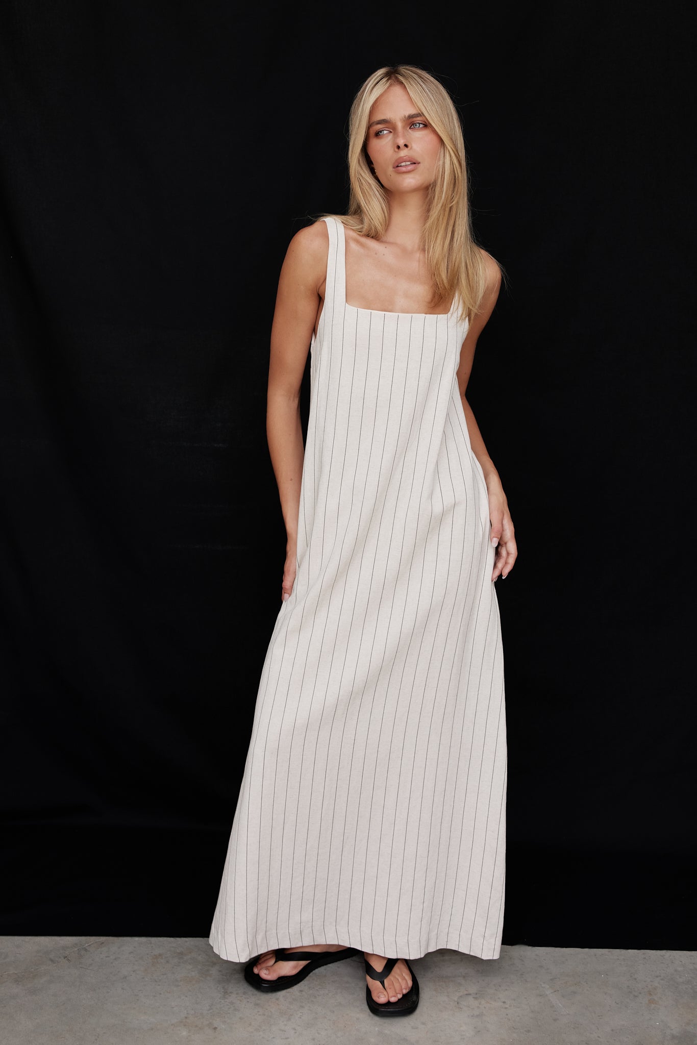 Cannes Maxi Dress (Beige)