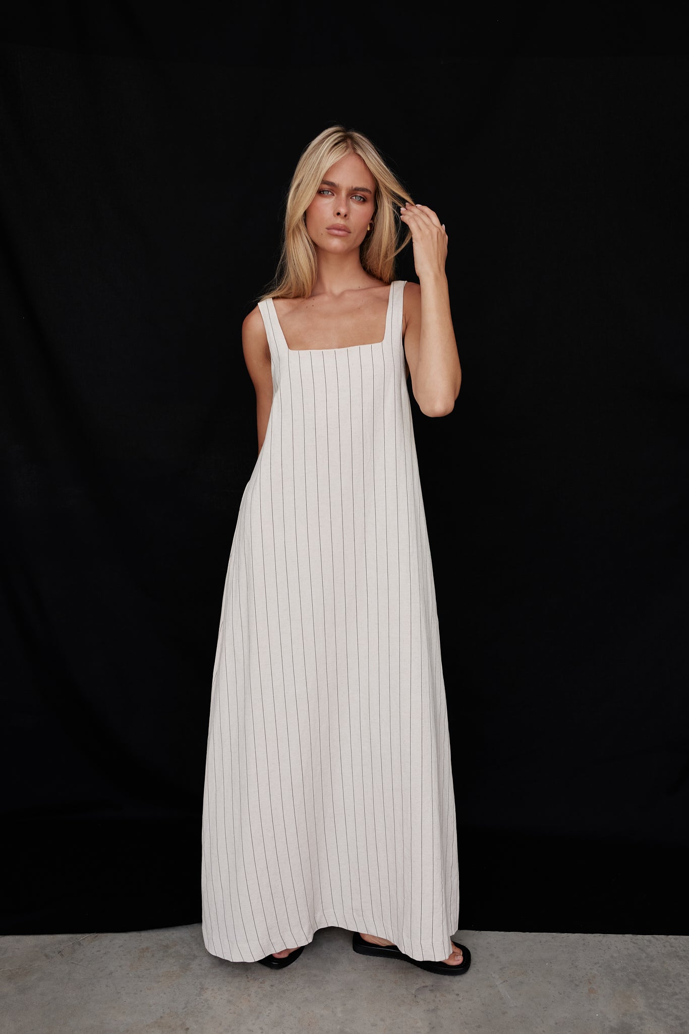 Cannes Maxi Dress (Beige)