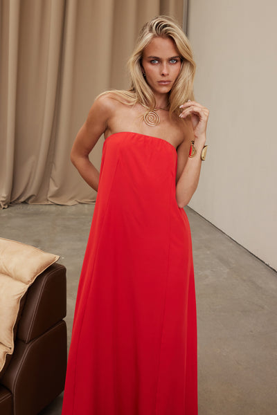 Kesia Maxi Dress (Red)