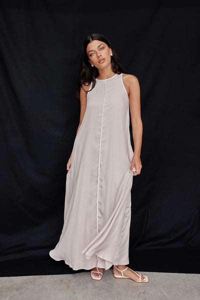 Palos Maxi Dress (Beige)