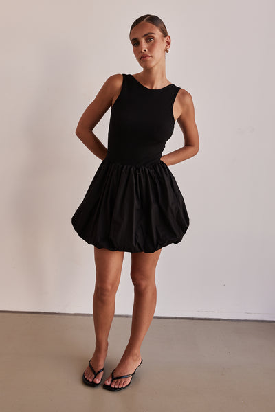 Rosamund Mini Dress (Black)