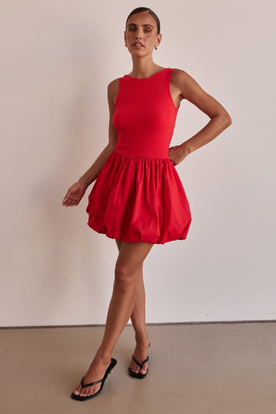 Rosamund Mini Dress (Red)