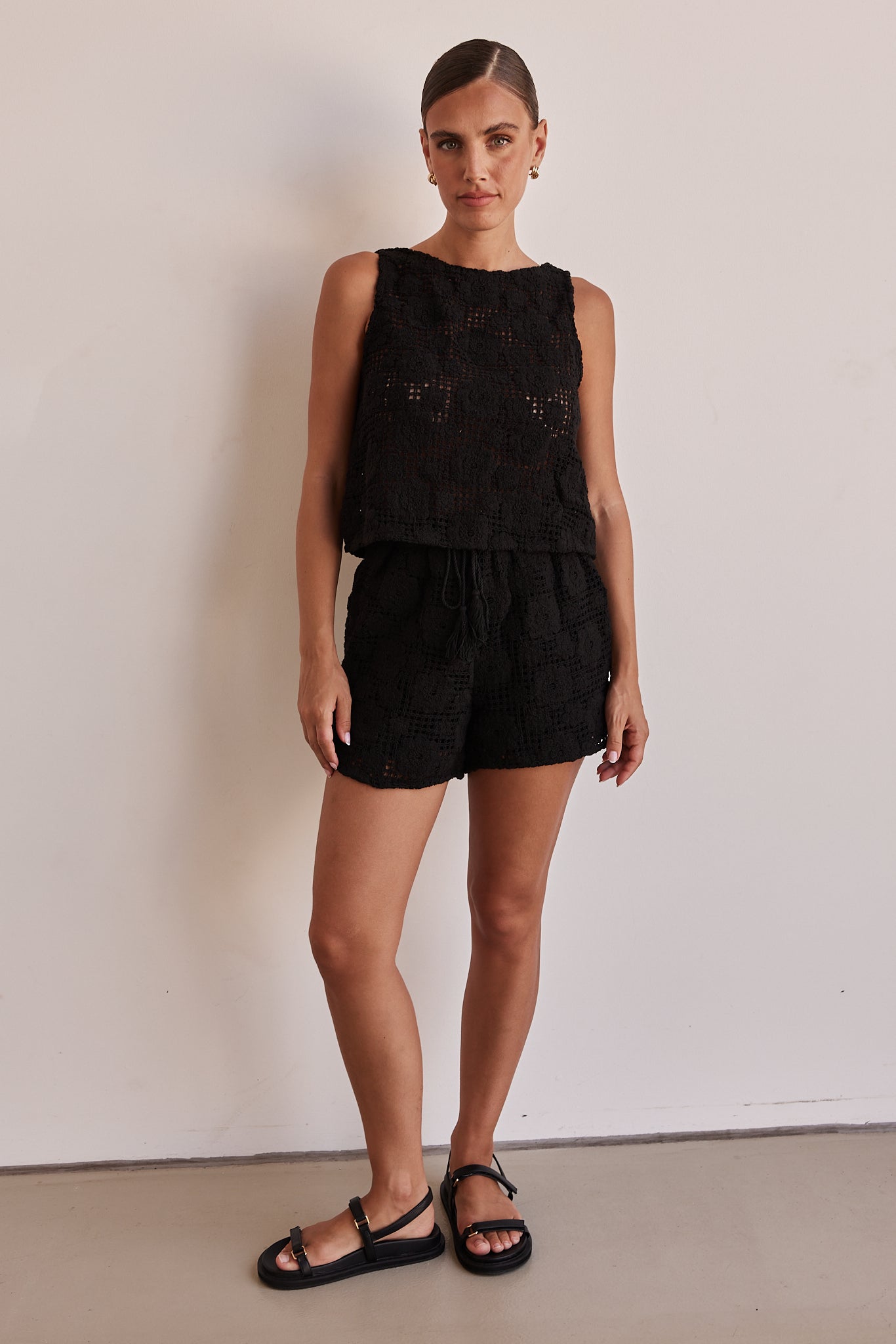 Ulysses Crochet Shorts (Black)