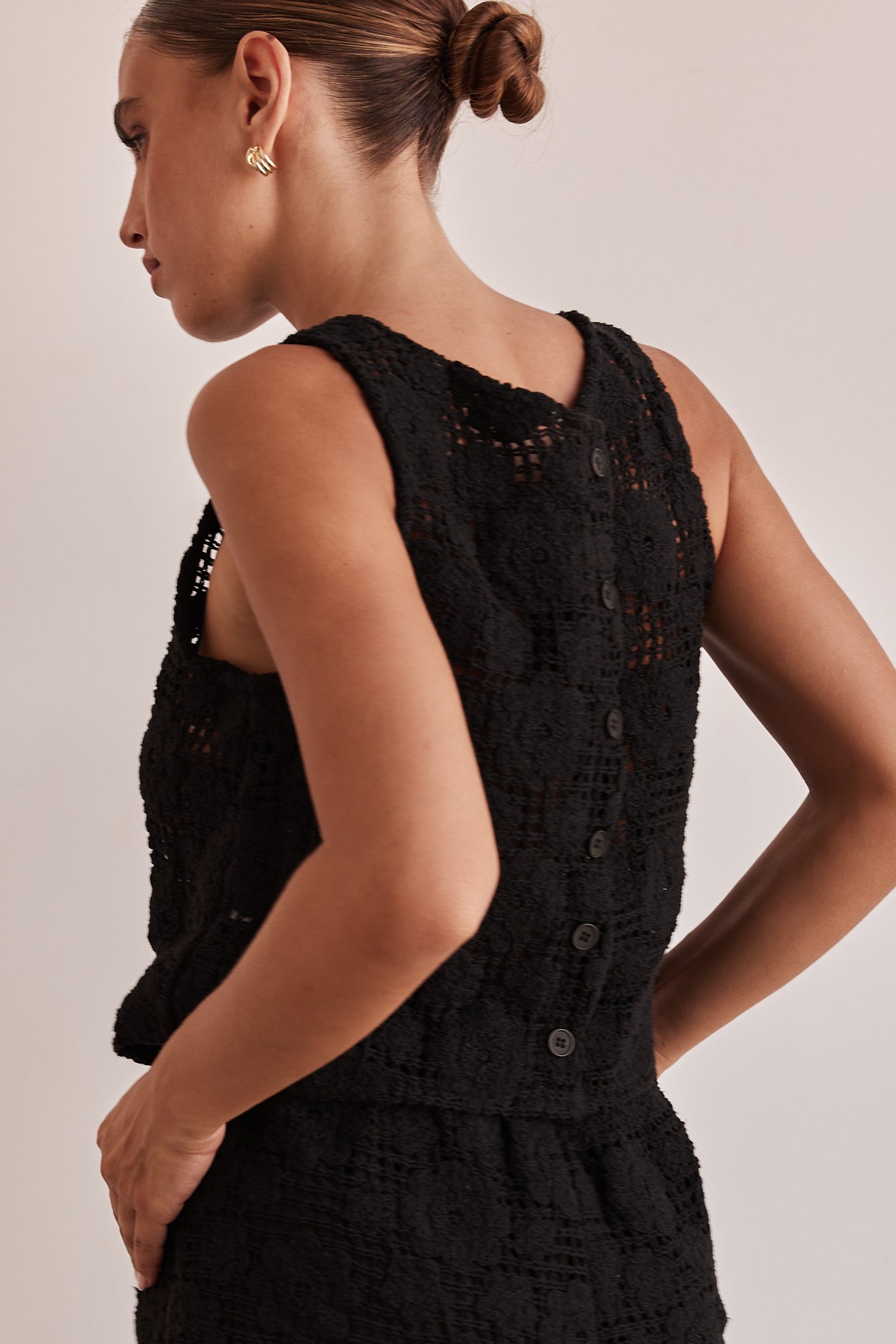 Ulysses Crochet Top (Black)