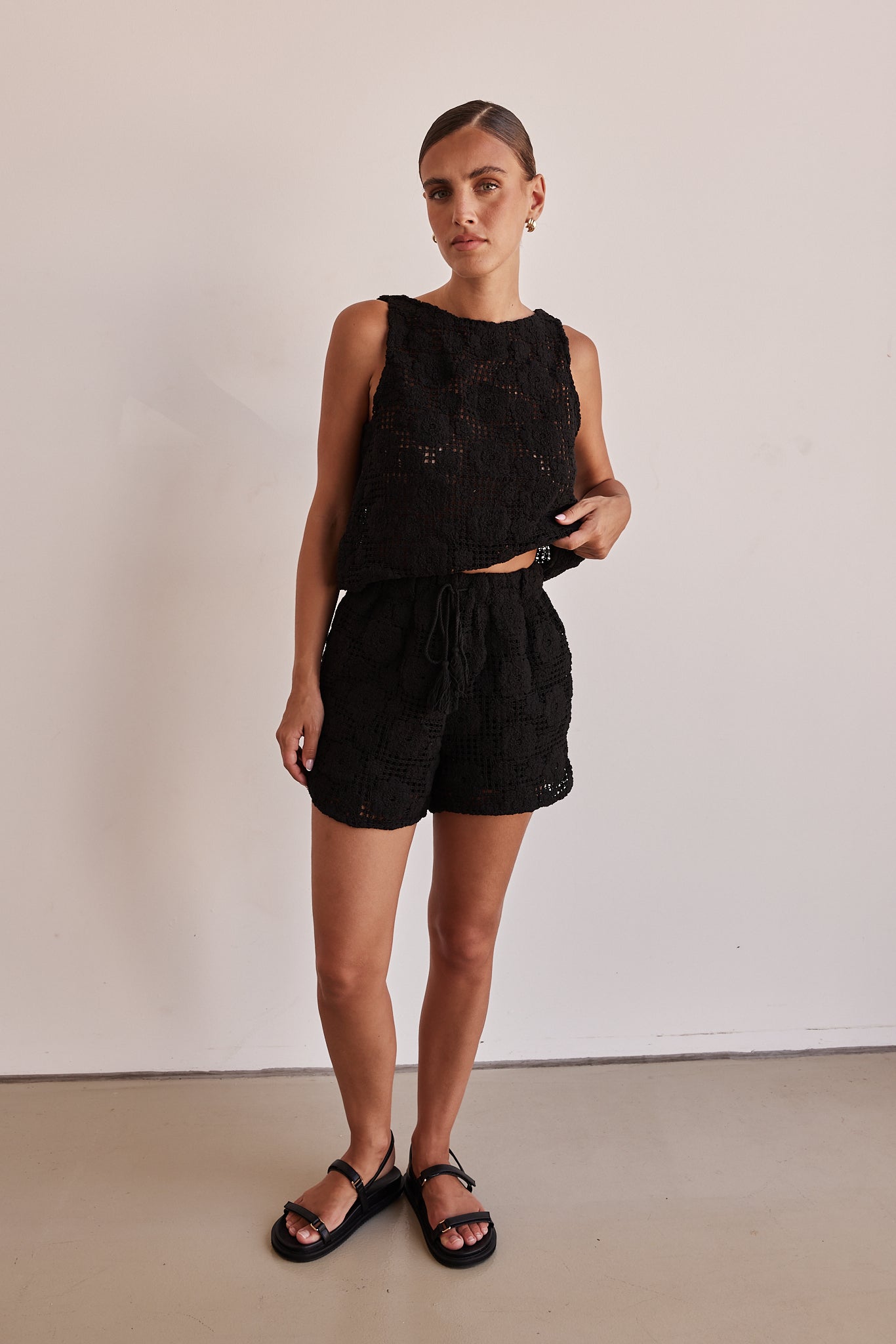 Ulysses Crochet Top (Black)