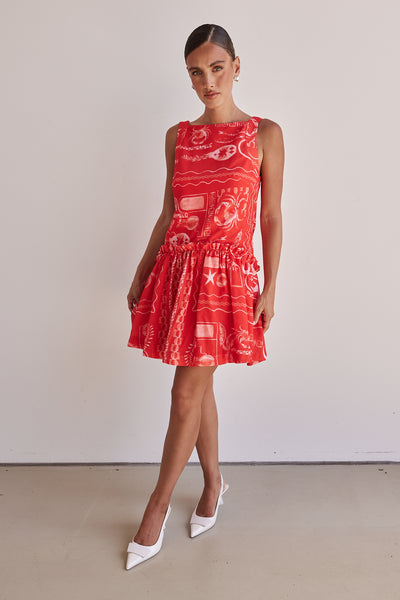 Amara Mini Dress (Red)