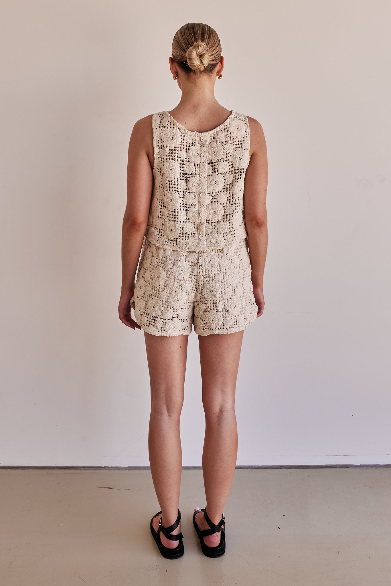 Ulysses Crochet Shorts (Beige)