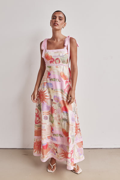 Gina Maxi Dress (Pink)