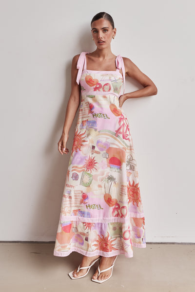 Gina Maxi Dress (Pink)