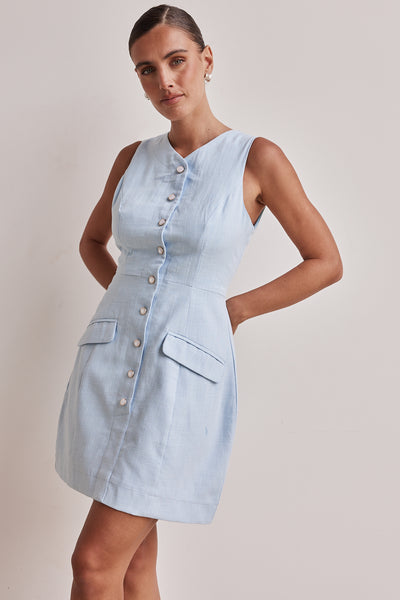 Rita Mini Dress (Blue)