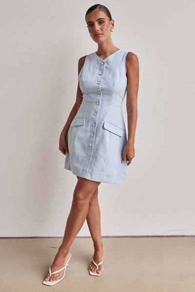 Rita Mini Dress (Blue)