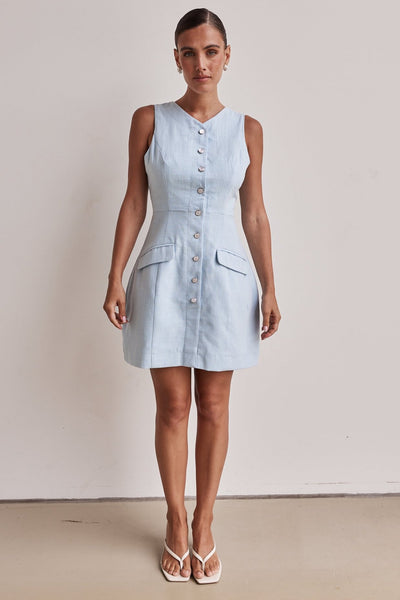 Rita Mini Dress (Blue)