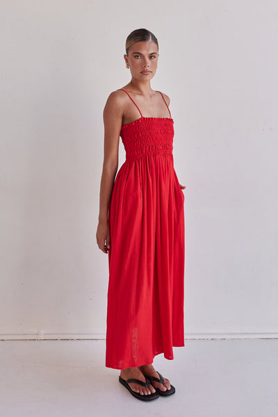 Estelle Maxi Dress (Red)