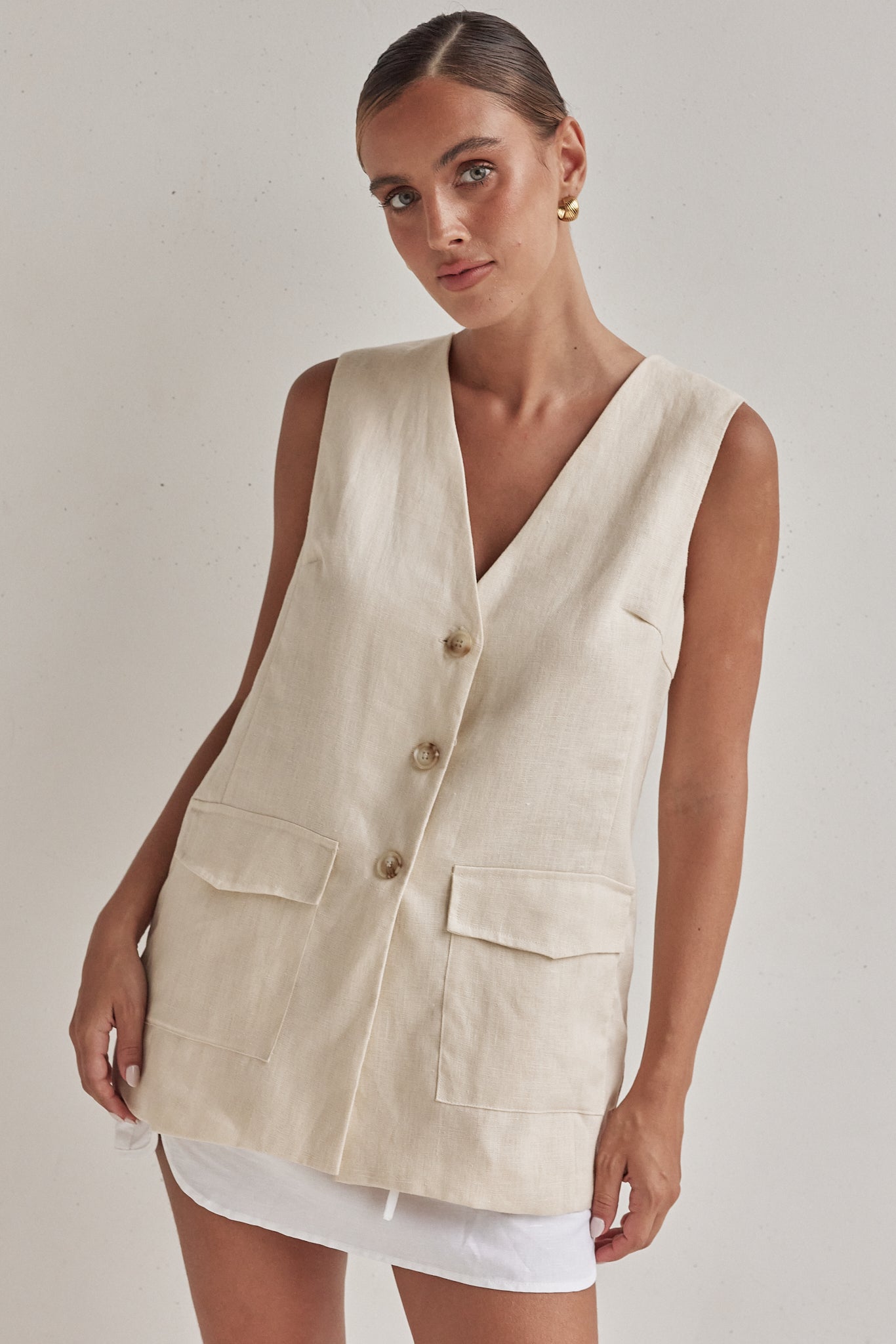 Aubri Vest (Beige)