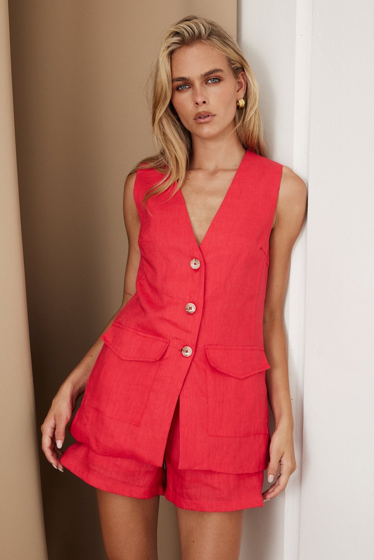 Aubri Vest (Red)