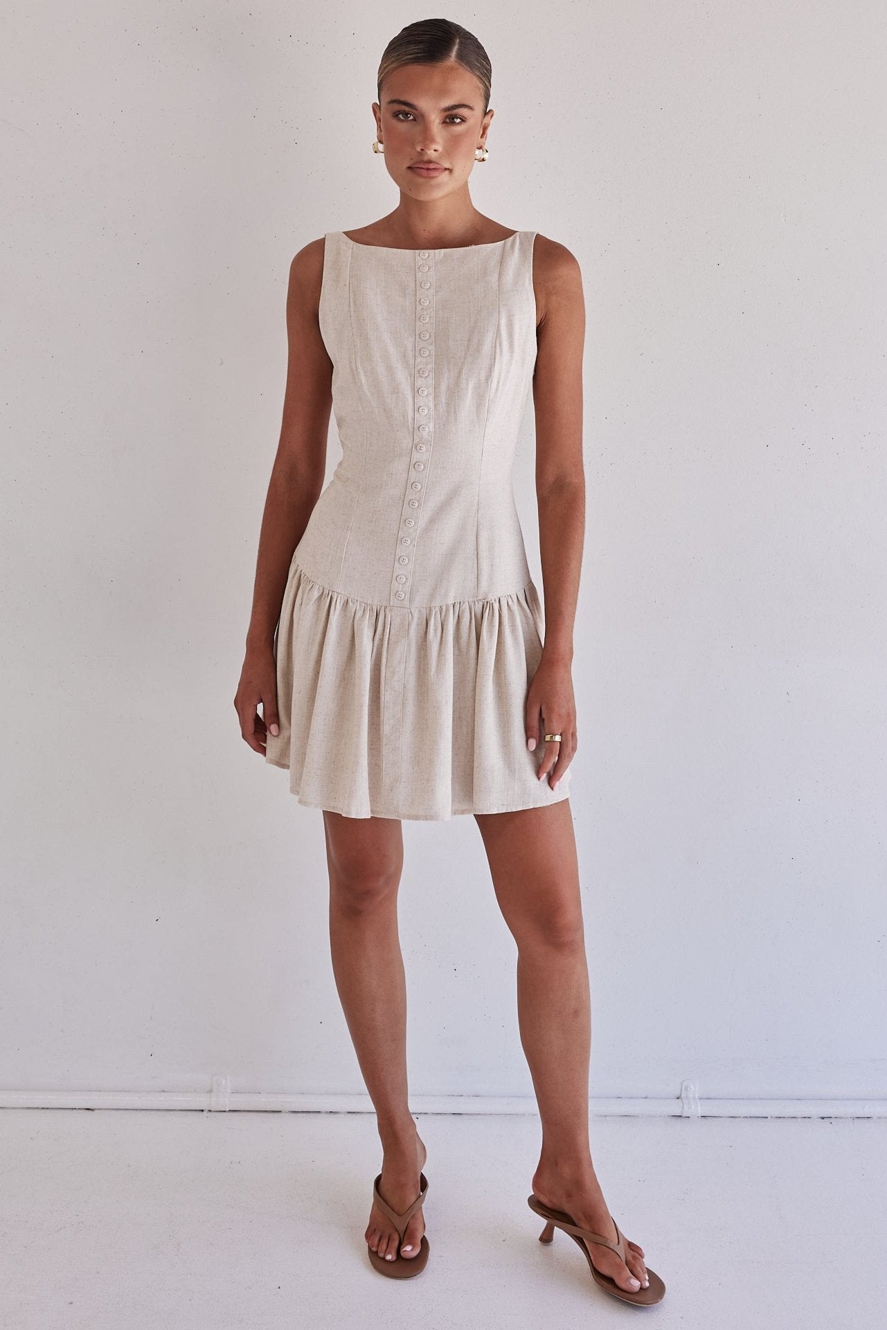 Genesis Mini Dress (Beige)