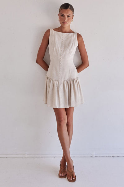 Genesis Mini Dress (Beige)