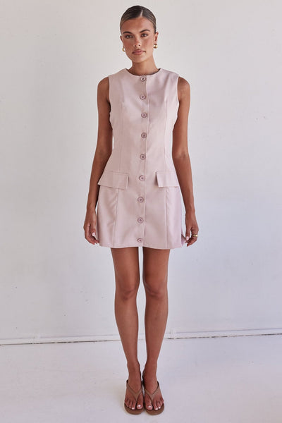 Hazel Mini Dress (Pink)