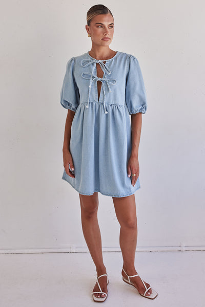 Dulcie Mini Dress (Light Blue)