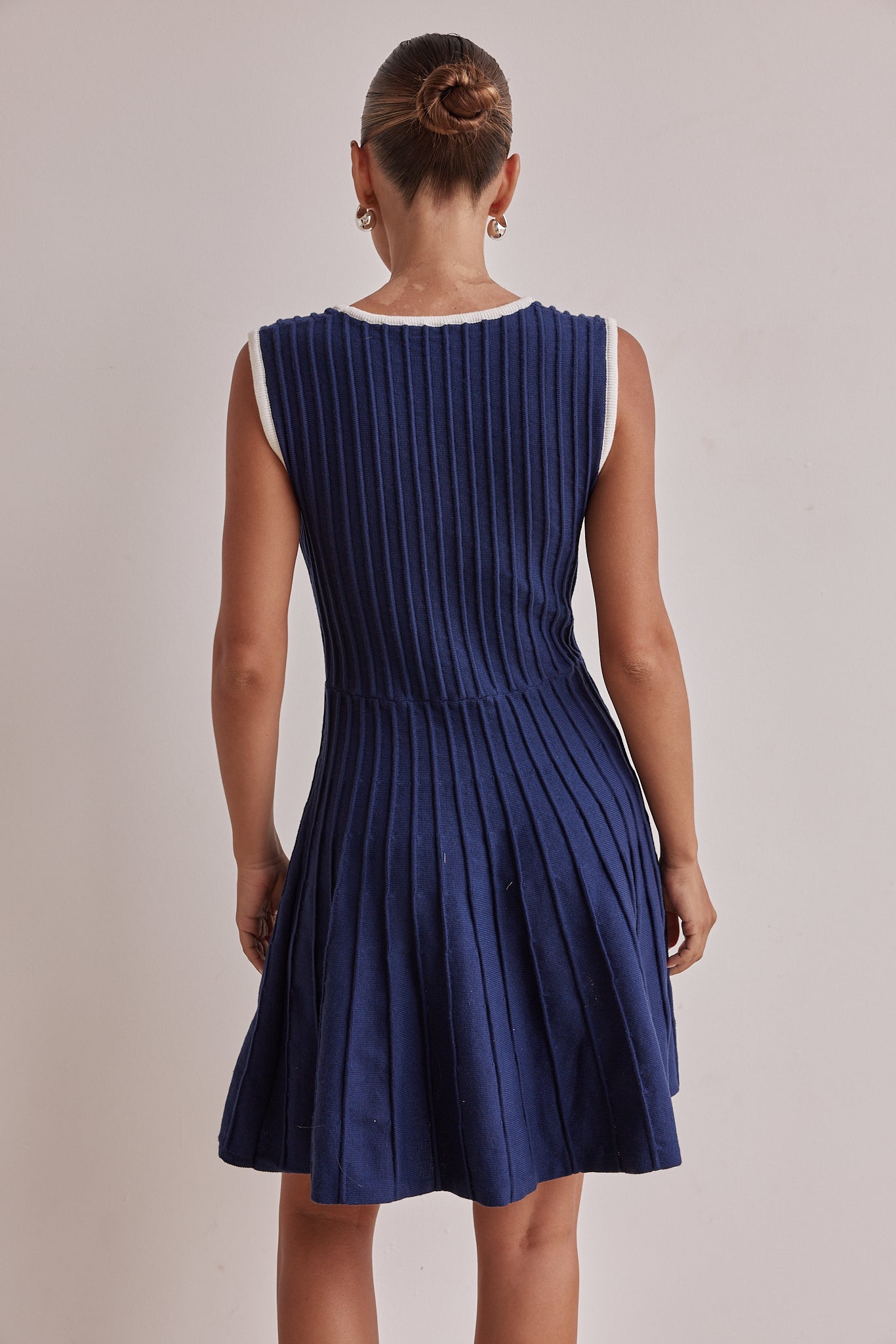 Calle Knit Mini Dress (Navy)