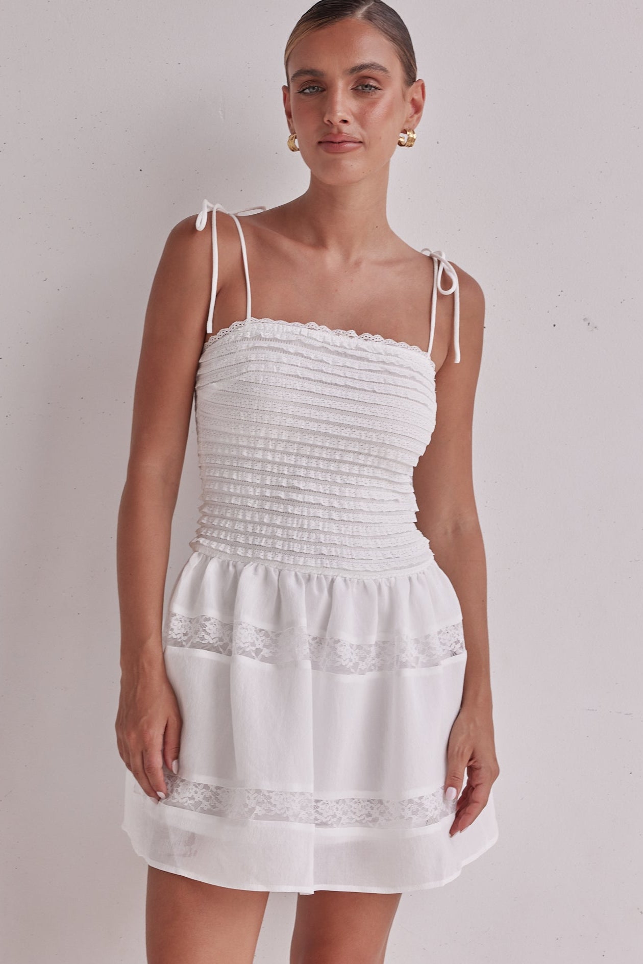 Jasmine Mini Dress (White)