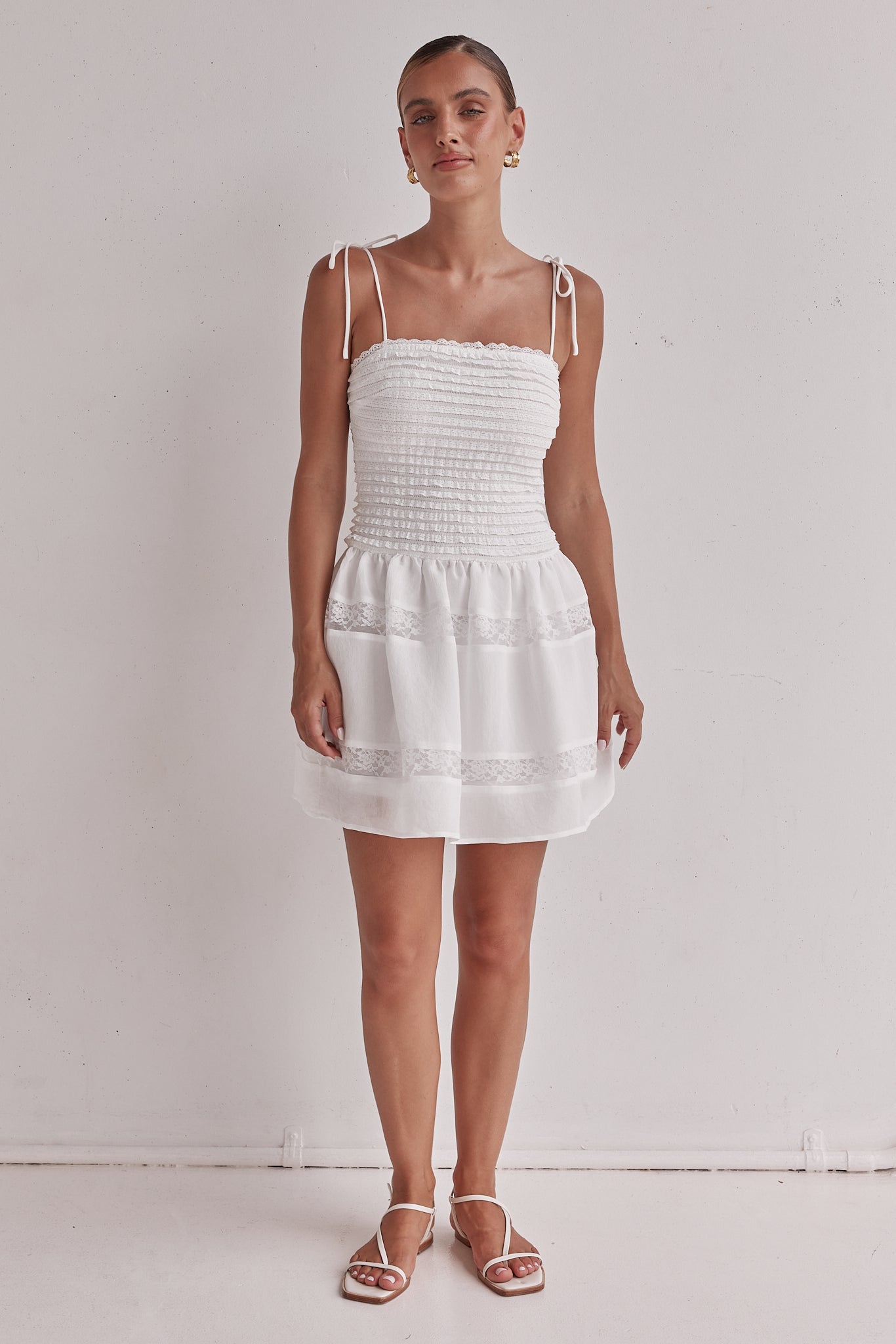 Jasmine Mini Dress (White)