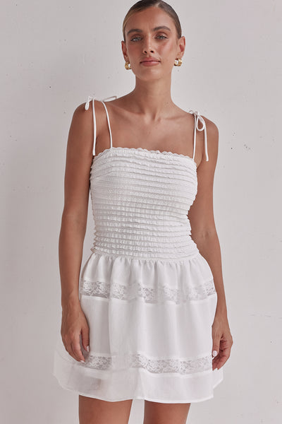 Jasmine Mini Dress (White)