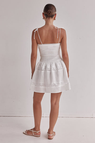 Jasmine Mini Dress (White)