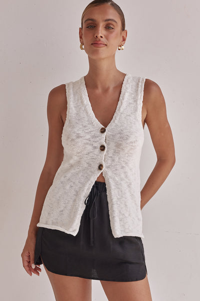 Elise Knit Vest (Cream)