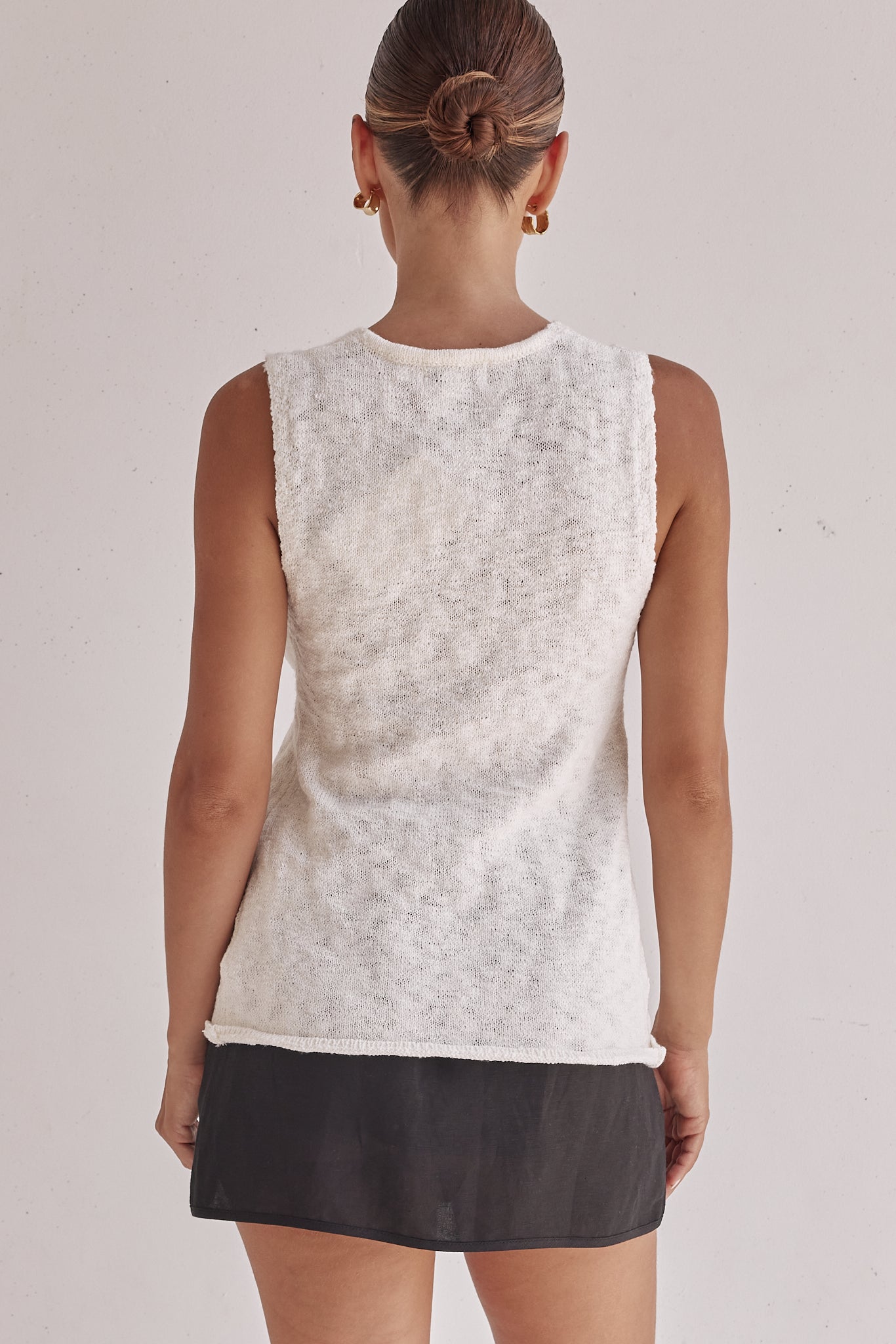 Elise Knit Vest (Cream)