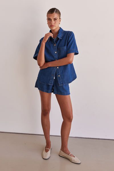 Baylee Denim Shirt (Blue)