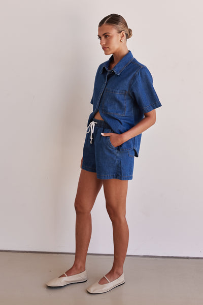 Baylee Denim Shirt (Blue)