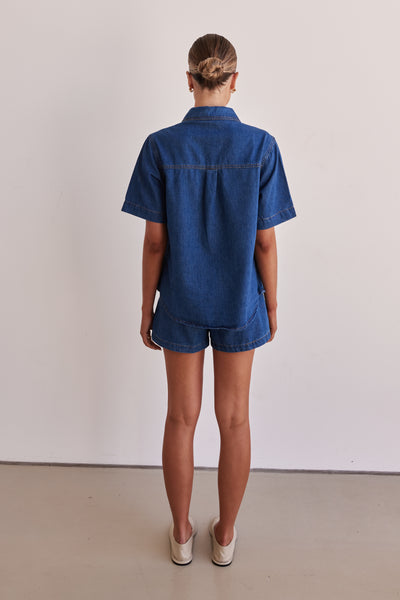 Baylee Denim Shirt (Blue)