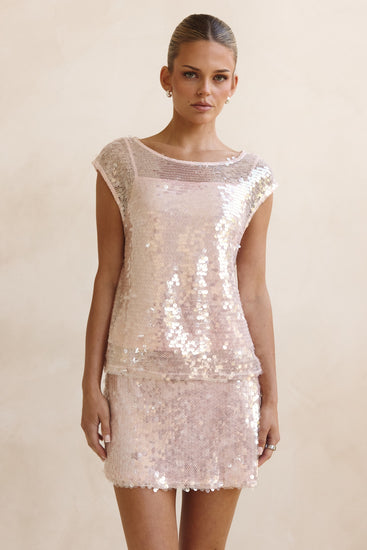 Veda Sequin Top (Pink)