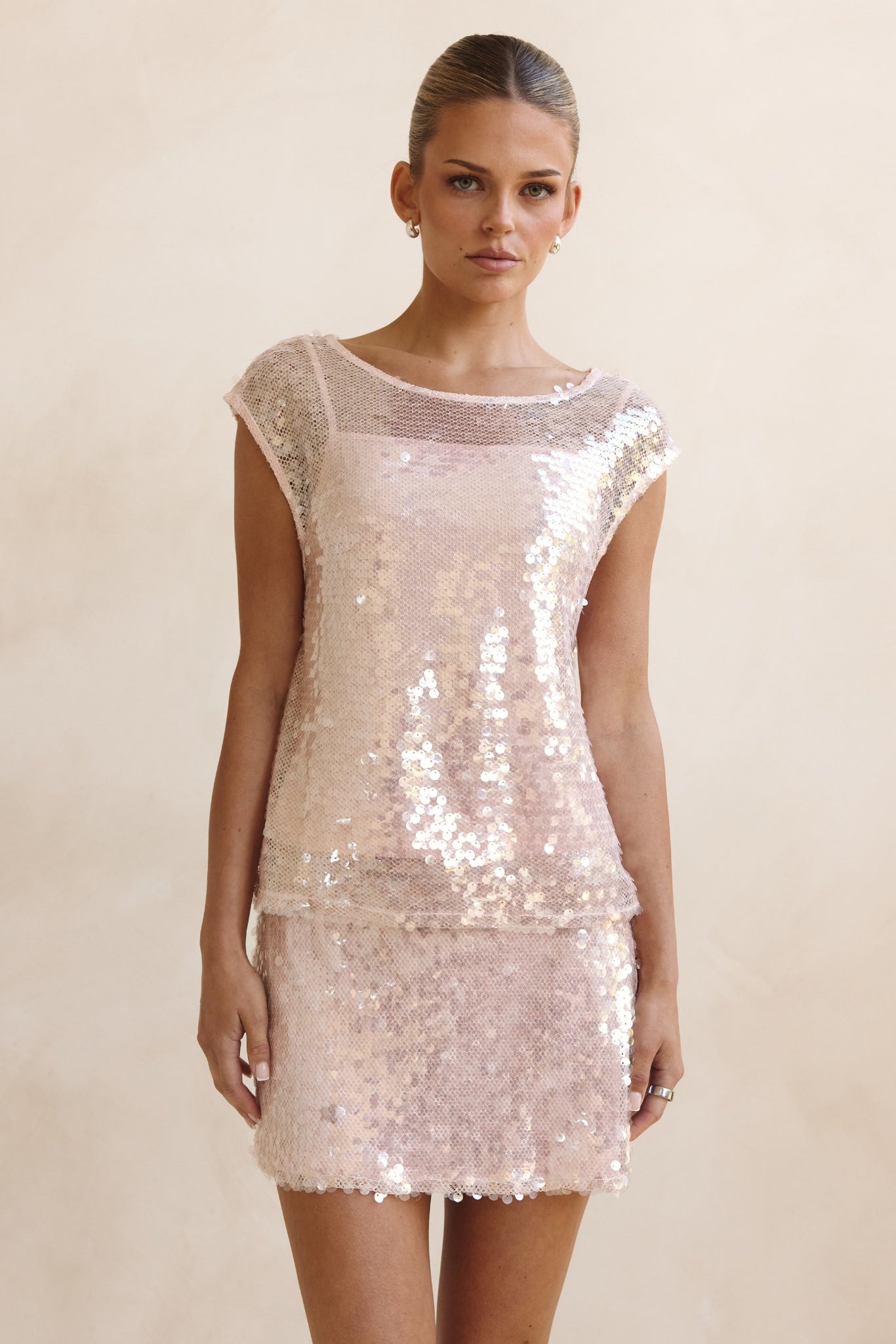 Veda Sequin Top (Pink)
