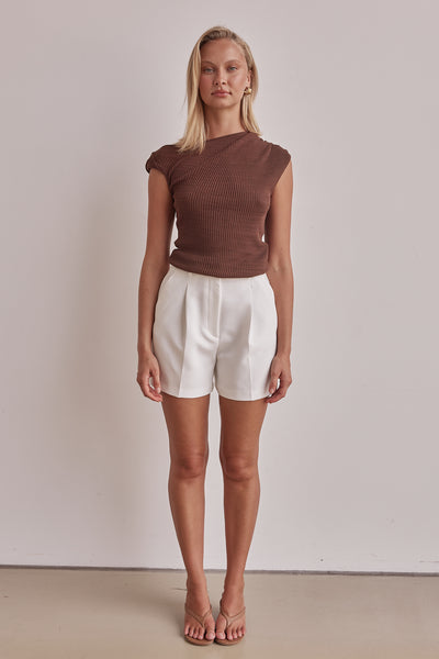 Rae Knit Top (Chocolate)