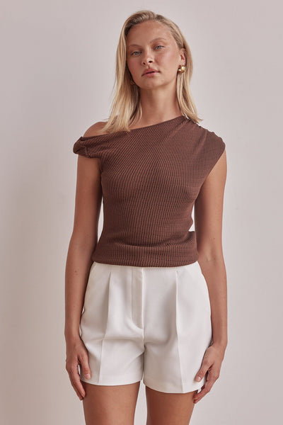 Rae Knit Top (Chocolate)