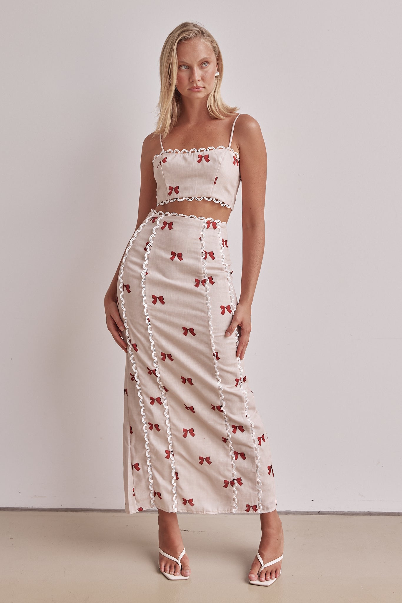 Rosa Maxi Skirt (Beige)