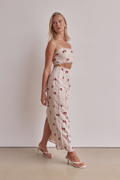 Rosa Maxi Skirt (Beige)