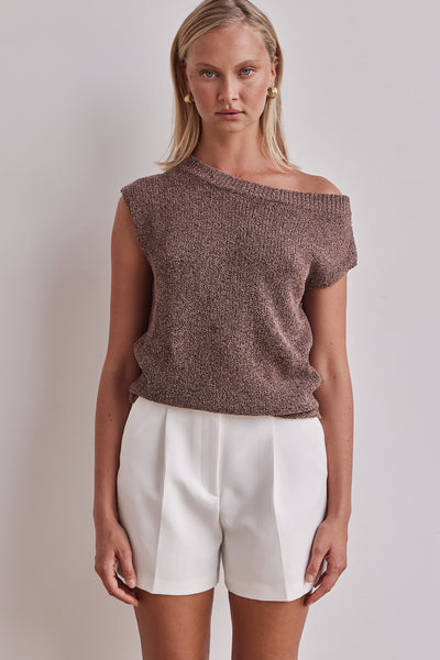 Lucie Knit Top (Chocolate)