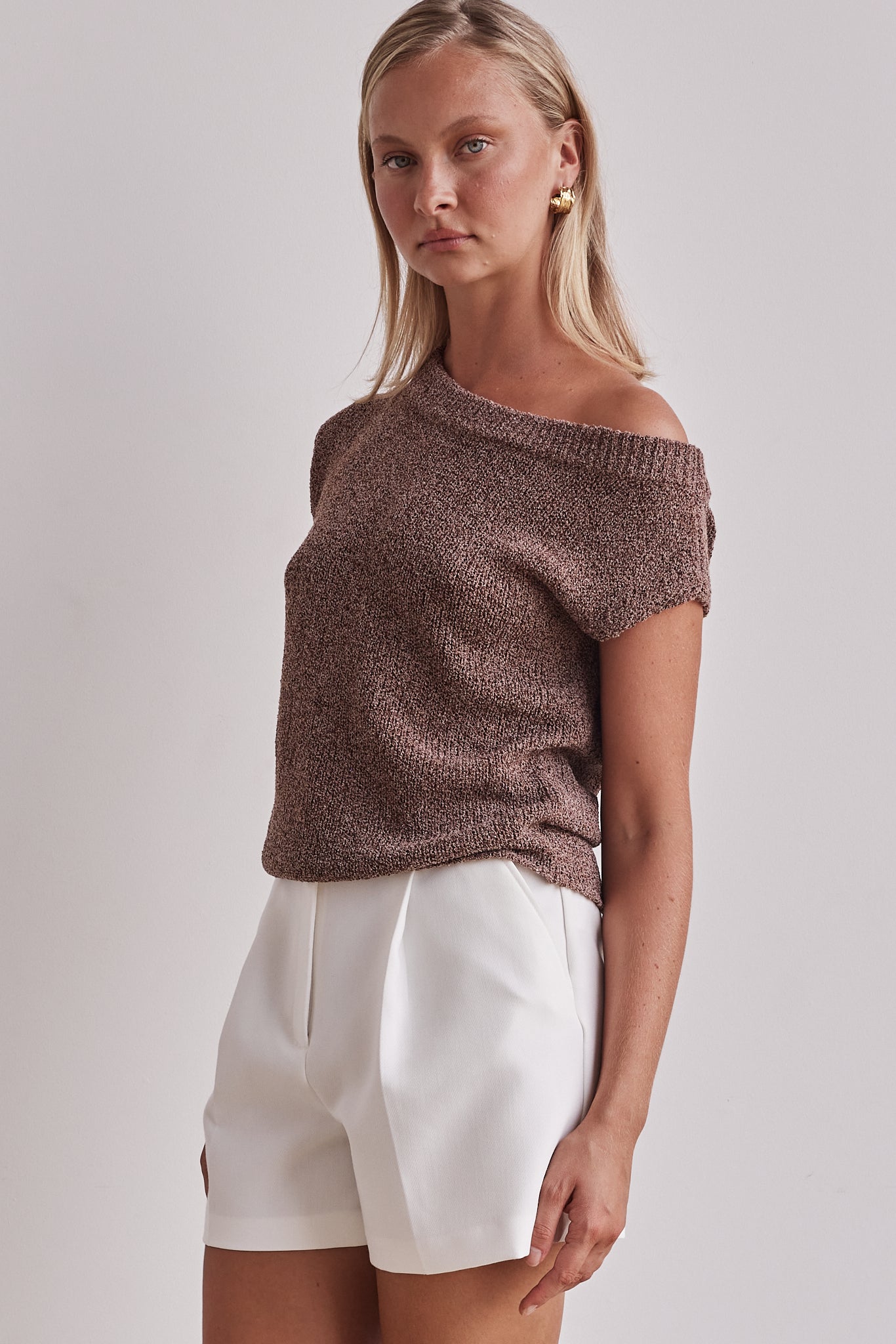 Lucie Knit Top (Chocolate)