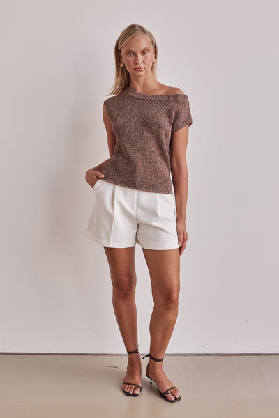 Lucie Knit Top (Chocolate)