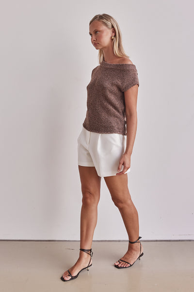 Lucie Knit Top (Chocolate)