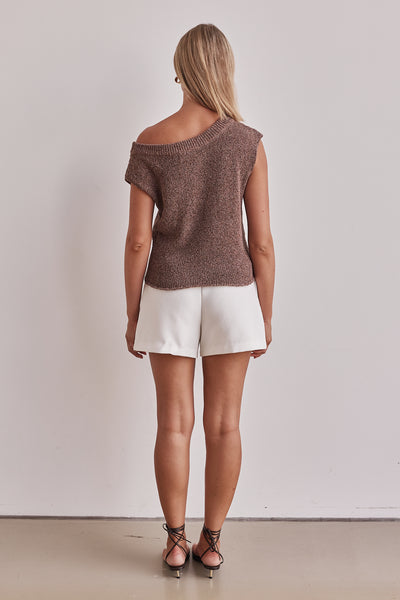 Lucie Knit Top (Chocolate)