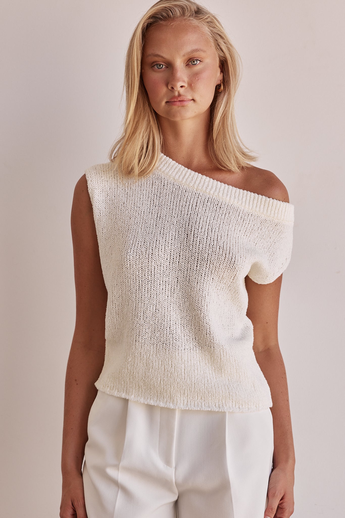 Lucie Knit Top (Cream)